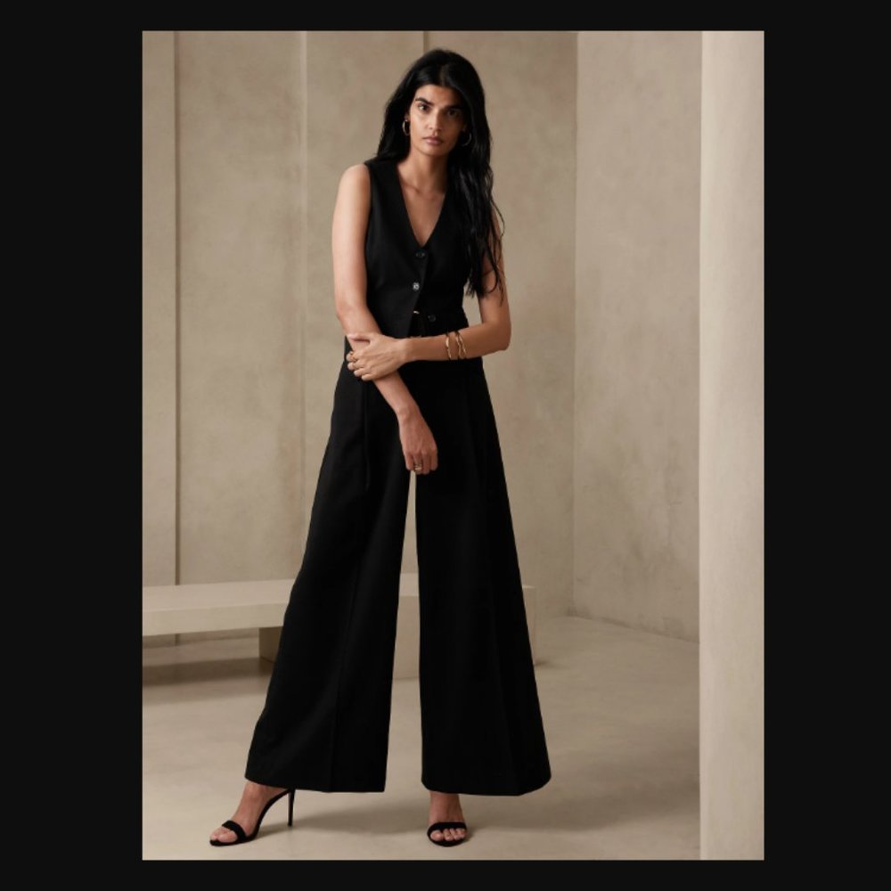 Banana Republic Women's LouLou Wide Leg Flannel Pant - Size 8